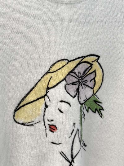 Dior Embroidered Cashmere Sweater in White