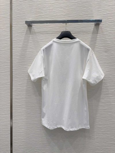 Dior Embroidered Crew Neck T-Shirt in White