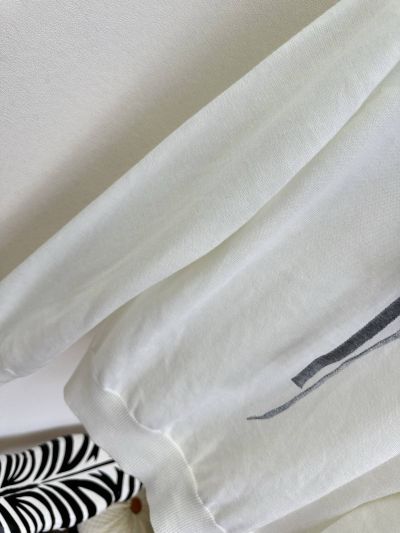 Dior Embroidered Pearl Knit Top in White