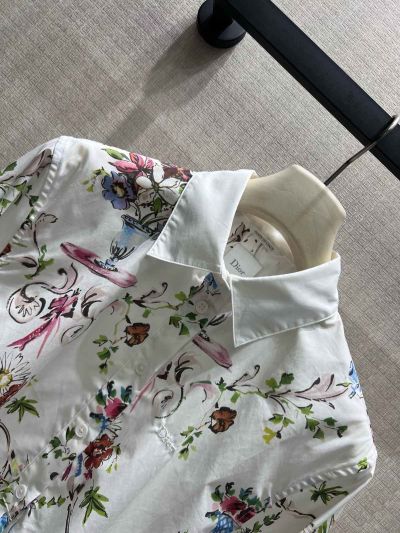 Dior Floral Long Sleeve Shirt in Multicolor