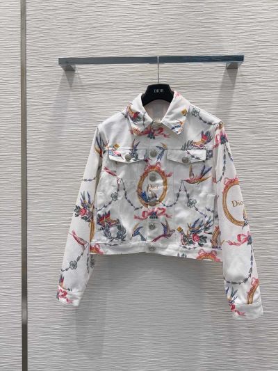 Dior Floral Monogram Coat in Multicolor