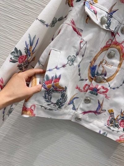 Dior Floral Monogram Coat in Multicolor