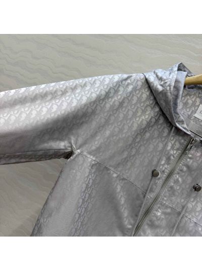 Dior Hooded Jacquard Jacket in Grey