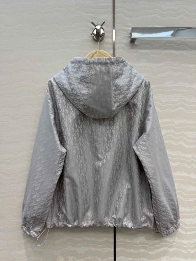 Dior Hooded Jacquard Jacket in Grey