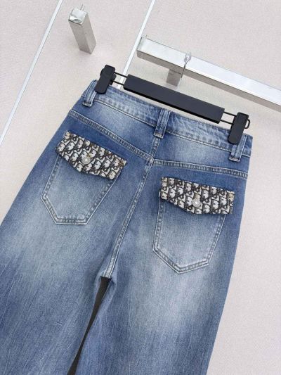 Dior Jacquard Denim Pants in Blue