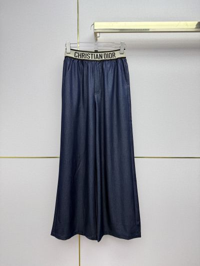 Dior Jacquard Denim Pants in Navy