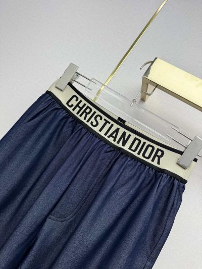 Dior Jacquard Denim Pants in Navy