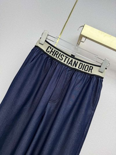 Dior Jacquard Denim Pants in Navy