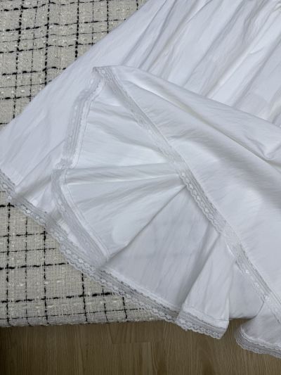 Dior Lace Contrast-Trim Shirt in White