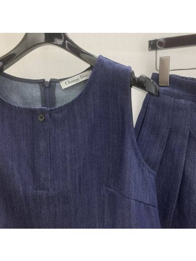 Dior Lace Denim Set in Navy