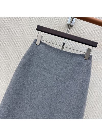 Dior Lace Wool Blend Skirt in Grey and Black
