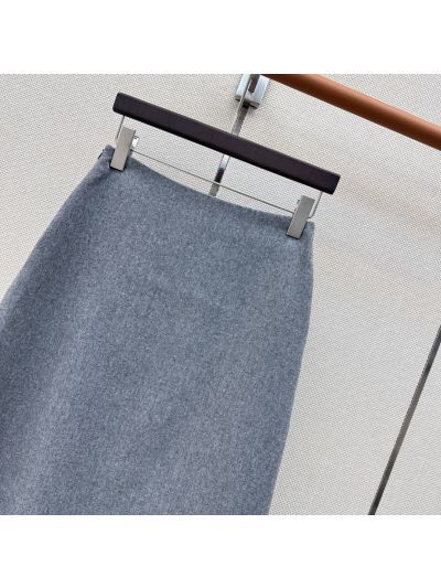 Dior Lace Wool Blend Skirt in Grey and Black