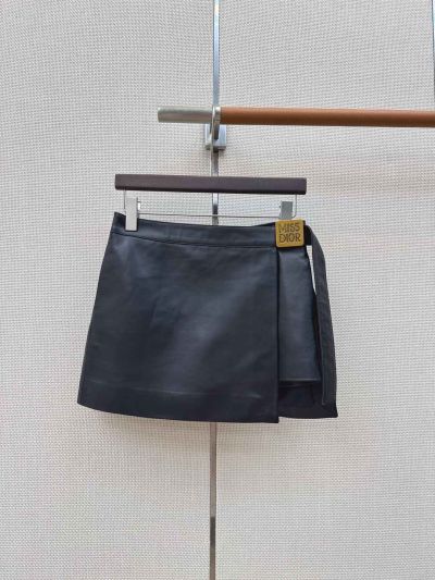 Dior Lambskin Pleated Pants in Black