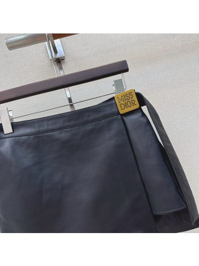 Dior Lambskin Pleated Pants in Black