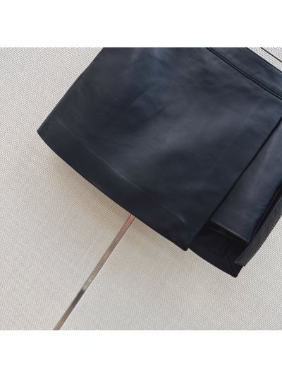 Dior Lambskin Pleated Pants in Black