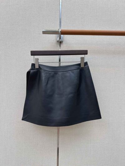 Dior Lambskin Pleated Pants in Black