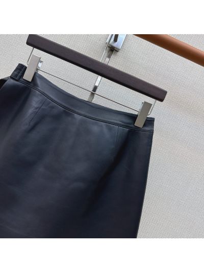 Dior Lambskin Pleated Pants in Black