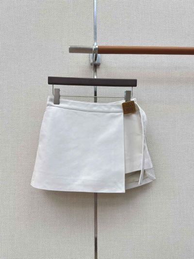 Dior Lambskin Pleated Pants in White