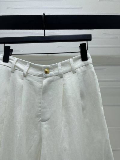 Dior Linen Button-Front Pants