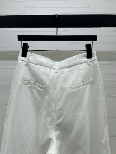 Dior Linen Button-Front Pants