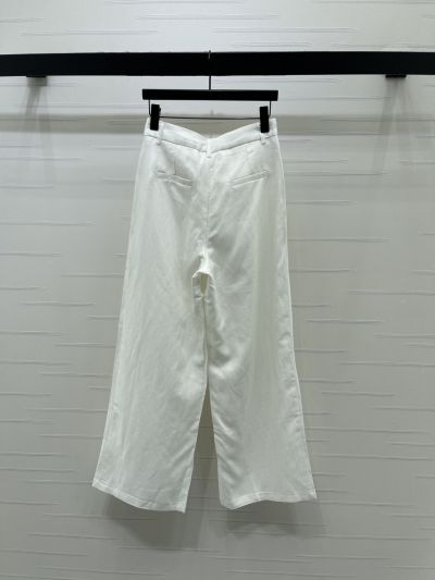 Dior Linen Button-Front Pants