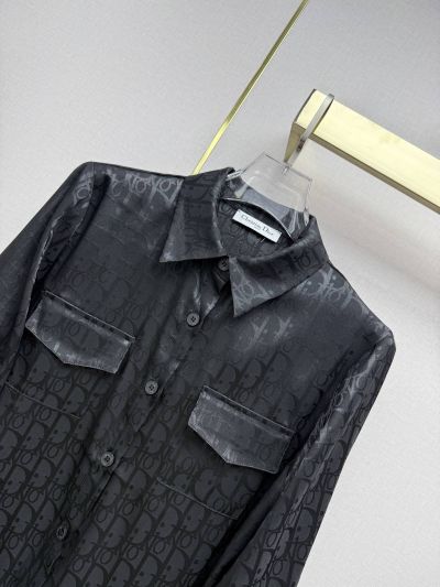 Dior Long Sleeve Embroidered Set in Black