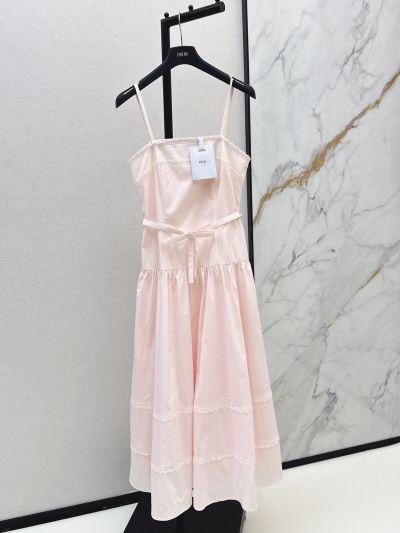 Dior Maxi Lace Dress in Pink