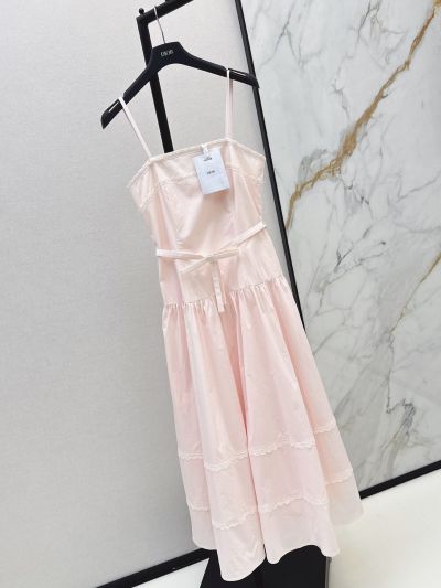Dior Maxi Lace Dress in Pink