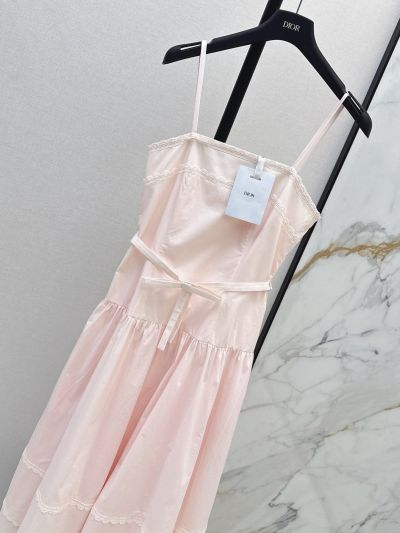 Dior Maxi Lace Dress in Pink