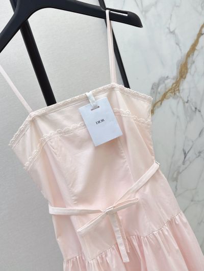 Dior Maxi Lace Dress in Pink