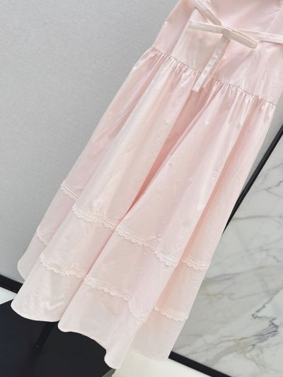 Dior Maxi Lace Dress in Pink