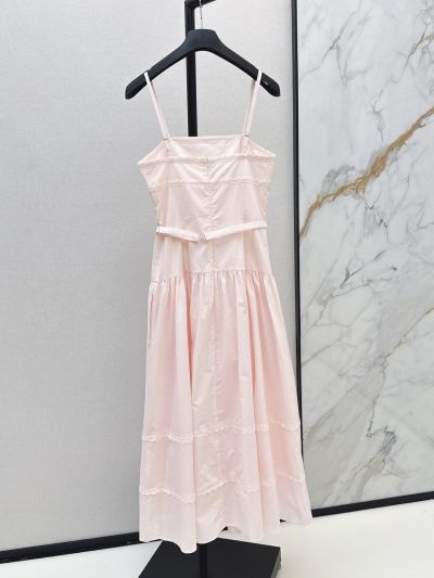 Dior Maxi Lace Dress in Pink