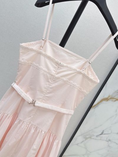 Dior Maxi Lace Dress in Pink