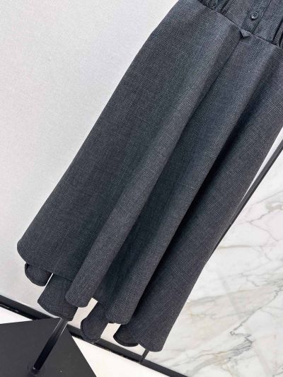 Dior Maxi Plaid Dress in Navy