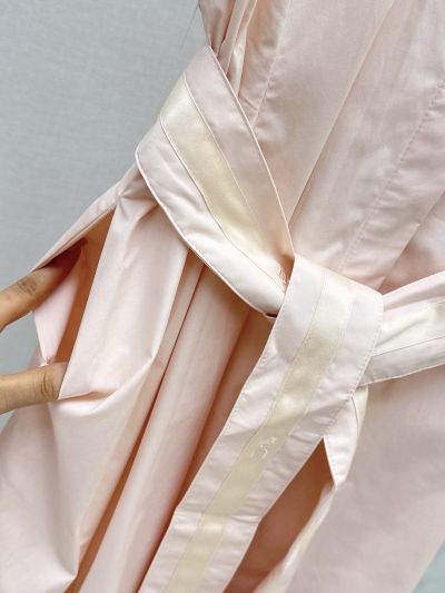 Dior Maxi Short Sleeve Dress in Peach
