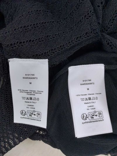 Dior Openwork Lace Top in Black