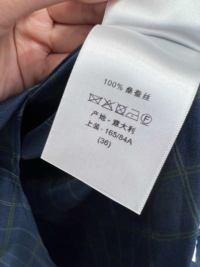 Dior Plaid Silk Shirt in Blue