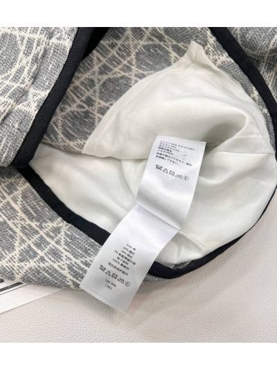 Dior Plaid Tweed Coat in Grey and Black