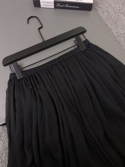 Dior Pleated A-Line Skirt in Black