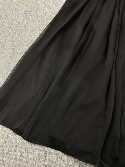 Dior Pleated A-Line Skirt in Black