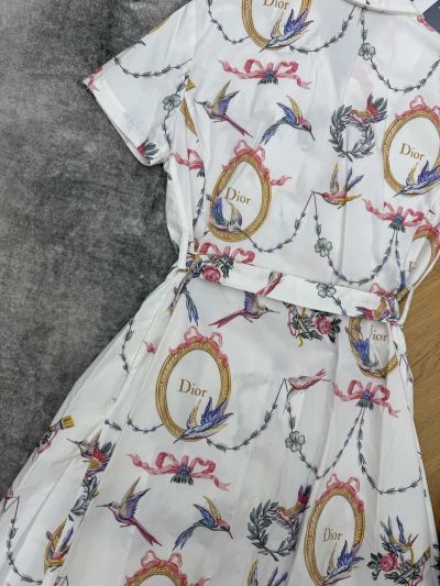 Dior Short Sleeve Belted Dress in S-M