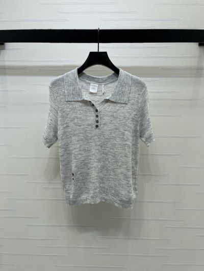 Dior Short Sleeve Embroidered Shirt in Grey