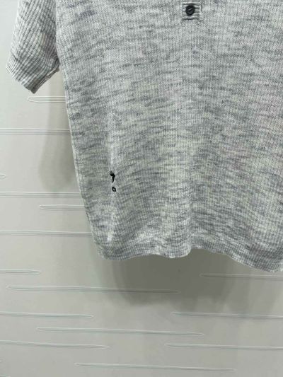 Dior Short Sleeve Embroidered Shirt in Grey