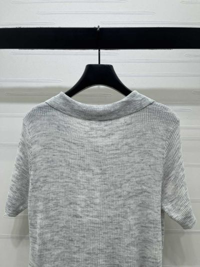 Dior Short Sleeve Embroidered Shirt in Grey