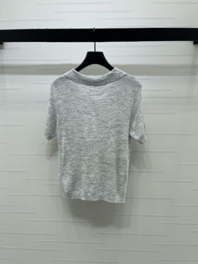 Dior Short Sleeve Embroidered Shirt in Grey
