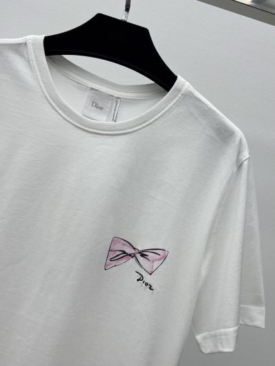 Dior Short Sleeve Embroidered T-Shirt in White