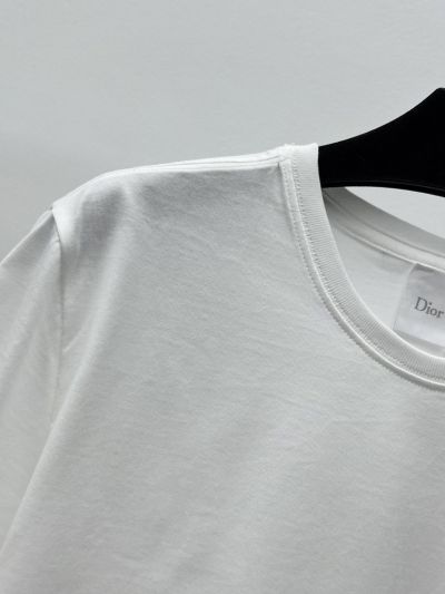 Dior Short Sleeve Embroidered T-Shirt in White
