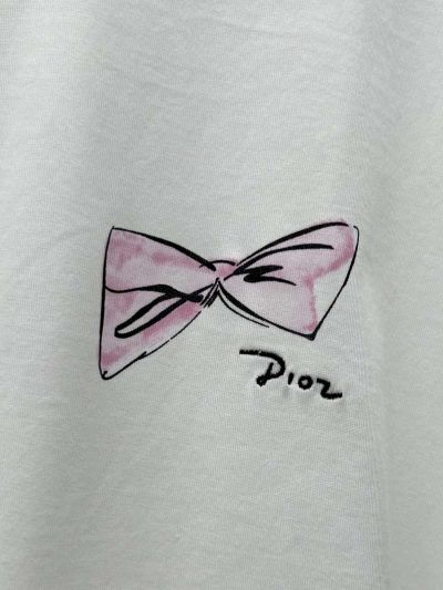 Dior Short Sleeve Embroidered T-Shirt in White