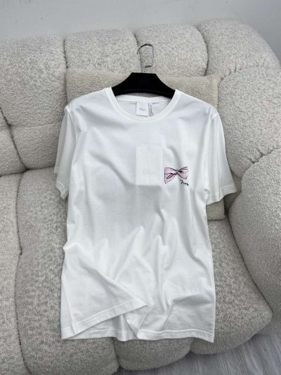 Dior Short Sleeve Embroidered T-Shirt in White