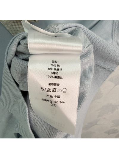 Dior Short Sleeve Plaid Pants in Light Blue